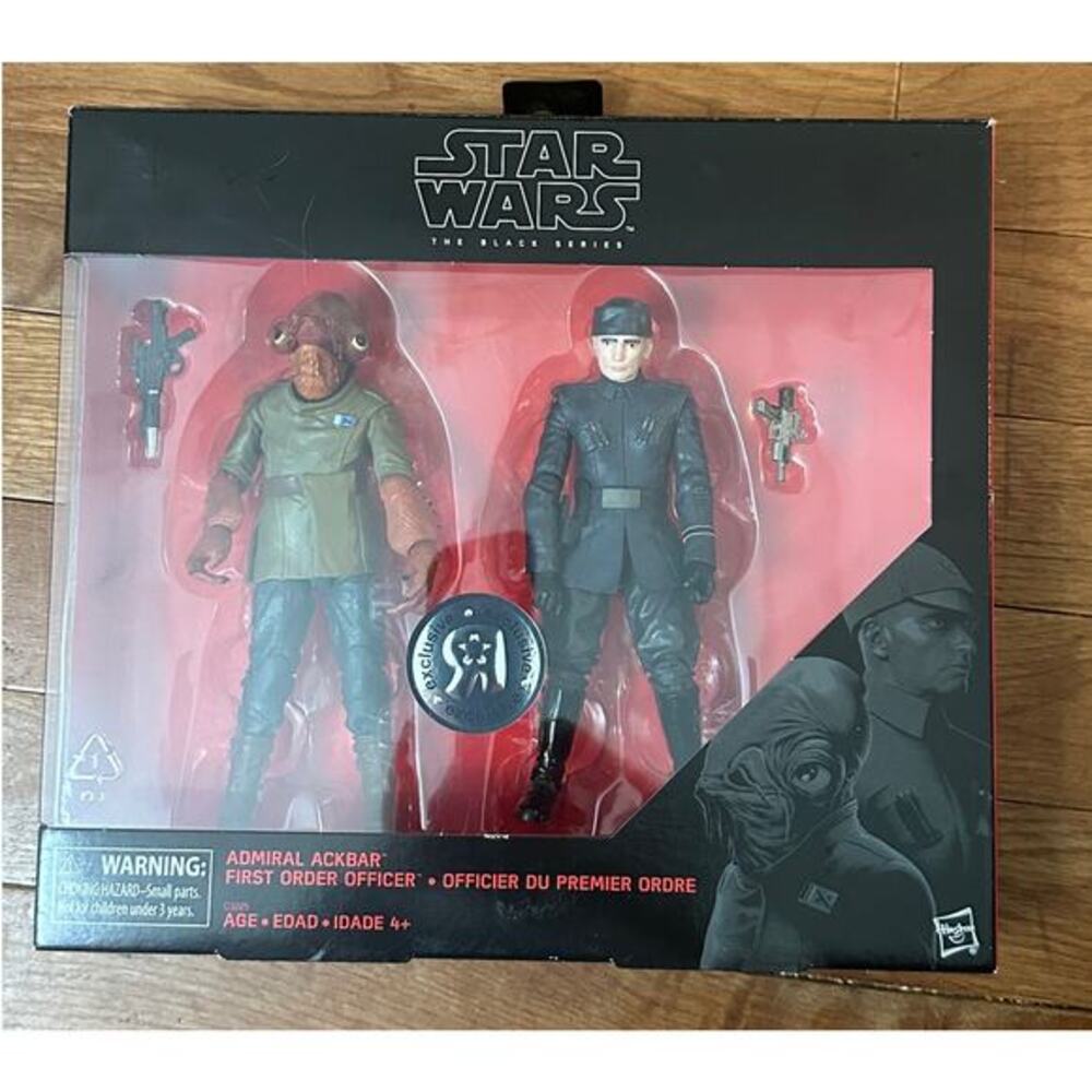 STAR WARS BLACK SERIES ADMIRAL ACKBAR FIRST ORDER OFFICER 6" FIGURES TOYS R' US